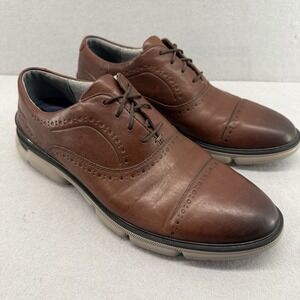 Johnston & Murphy XC4 Cap Toe Oxford Wingtip Mens 10 M Brown Waterproof Shoe 10M